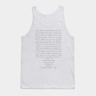 castiel confession speech supernatural destiel Tank Top